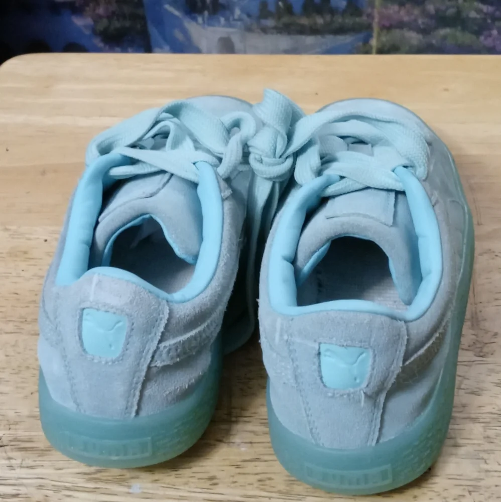 PUMA Classic 🏃 “Suede Classic Ice Mix“ Size 1.5C Child👦,Like🆕new!Gift It.🎁 - Picture 5 of 16